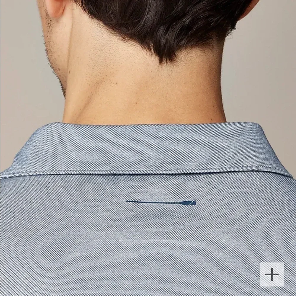 J crew Oxford blue Performance polo shirt with COOLMAX®